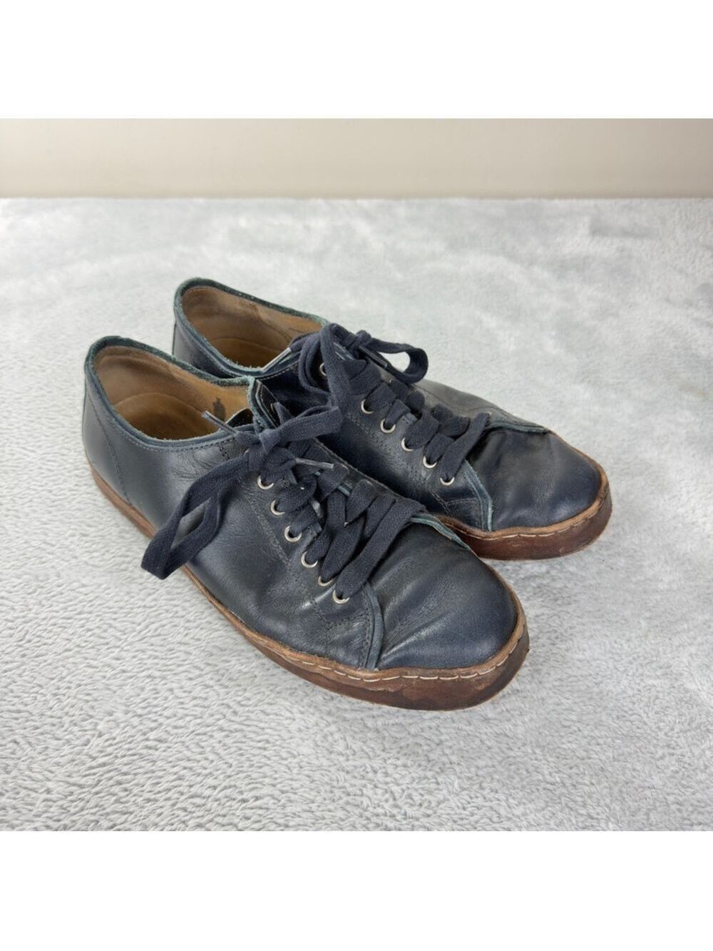 John Varvatos Men's Size 10 US Mick Heritage StarUSA Navy Blue Leather Sneakers